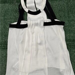 BCBGMaxAzria White and Black Blouse